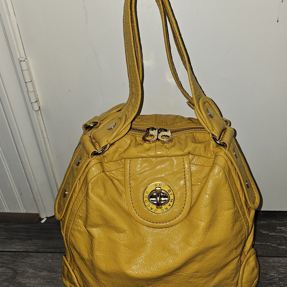 Marc Jacobs Yellow Tote Bag with Turn Lock
